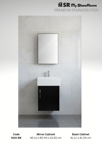 Stainless Steel basin cabinet 40cm 4141-Black