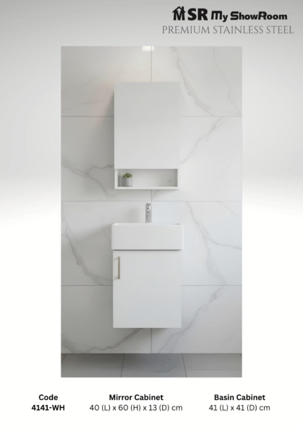 stainless steel basin cabinet 40cm