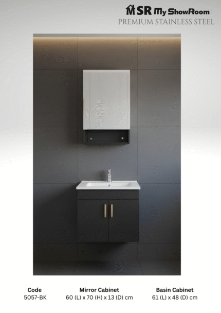 Stainless Steel cabinet 5057 black
