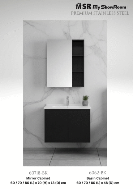 Stainless Steel cabinet 6062 black