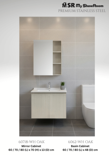 Stainless Steel cabinet 6062-white oak